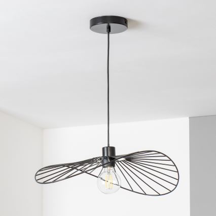 Brilagi - LED Lustr na lanku CERIA WIRE 1xE27/40W/230V 40x56 cm černá