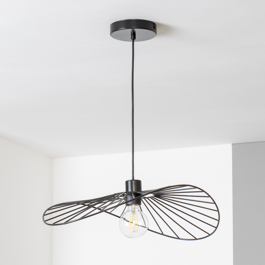 Brilagi - LED Lustr na lanku CERIA WIRE 1xE27/40W/230V 40x56 cm černá