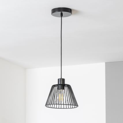 Brilagi - LED Lustr na lanku CERIA WIRE 1xE27/40W/230V pr. 21 cm černá