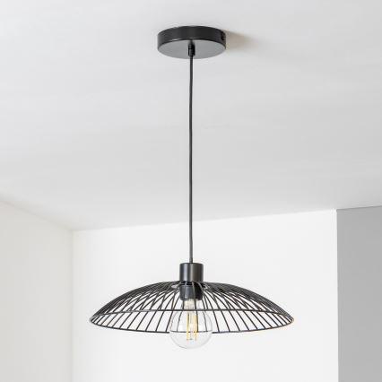 Brilagi - LED Lustr na lanku CERIA WIRE 1xE27/40W/230V pr. 26 cm černá