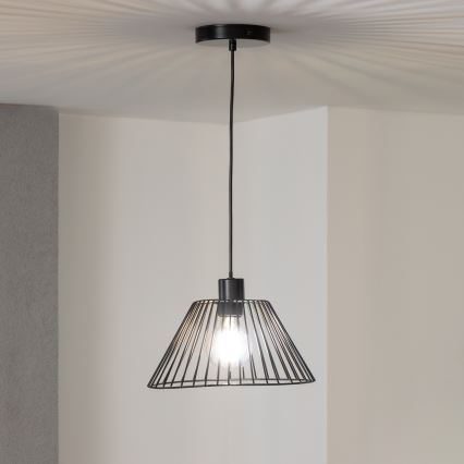 Brilagi - LED Lustr na lanku CERIA WIRE 1xE27/40W/230V pr. 30 cm černá