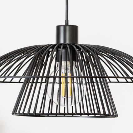 Brilagi - LED Lustr na lanku CERIA WIRE 1xE27/40W/230V pr. 38 cm černá