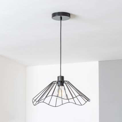 Brilagi - LED Lustr na lanku CERIA WIRE 1xE27/40W/230V pr. 40 cm černá