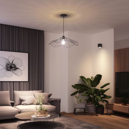 Brilagi - LED Lustr na lanku CERIA WIRE 1xE27/40W/230V pr. 60 cm černá