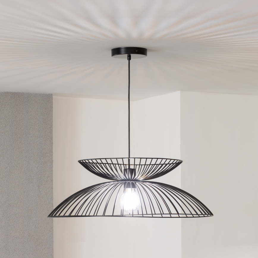 Brilagi - LED Lustr na lanku CERIA WIRE 1xE27/40W/230V pr. 60 cm černá