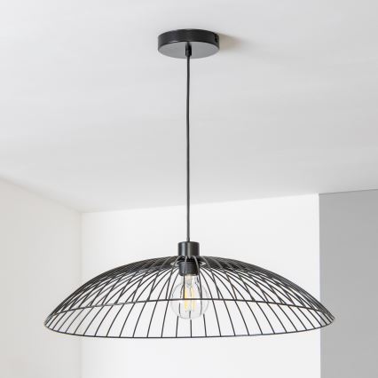Brilagi - LED Lustr na lanku CERIA WIRE 1xE27/40W/230V pr. 60 cm černá