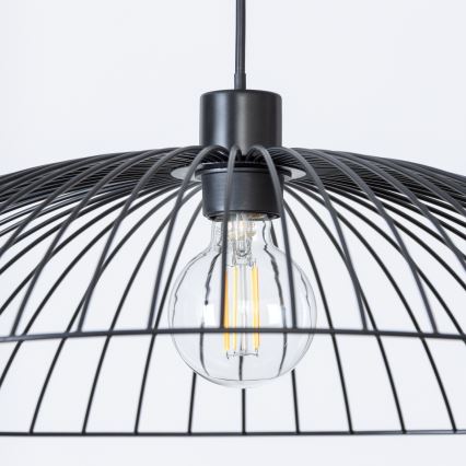 Brilagi - LED Lustr na lanku CERIA WIRE 1xE27/40W/230V pr. 60 cm černá