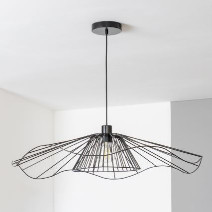 Brilagi - LED Lustr na lanku CERIA WIRE 1xE27/40W/230V pr. 80 cm černá