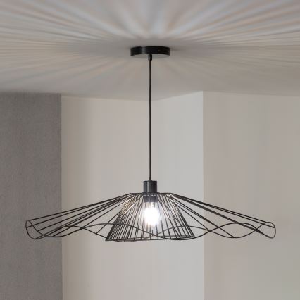 Brilagi - LED Lustr na lanku CERIA WIRE 1xE27/40W/230V pr. 80 cm černá