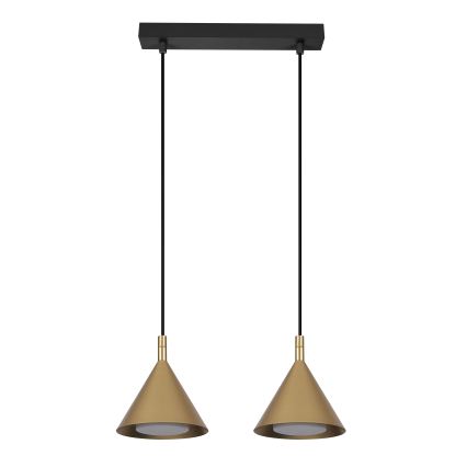 BRILAGI - LED Lustr na lanku CONE DOUBLE 2xGX53/15W/230V zlatá