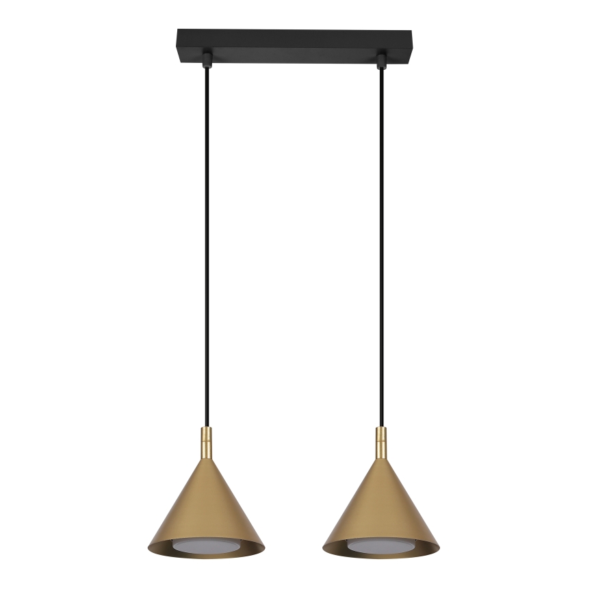 BRILAGI - LED Lustr na lanku CONE DOUBLE 2xGX53/15W/230V zlatá
