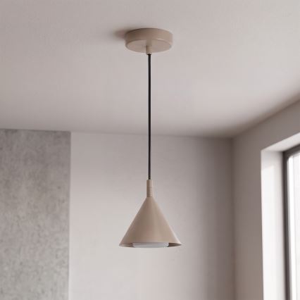 BRILAGI - LED Lustr na lanku CONE SINGLE 1xGX53/15W/230V béžová