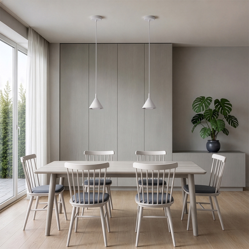 BRILAGI - LED Lustr na lanku CONE SINGLE 1xGX53/15W/230V bílá