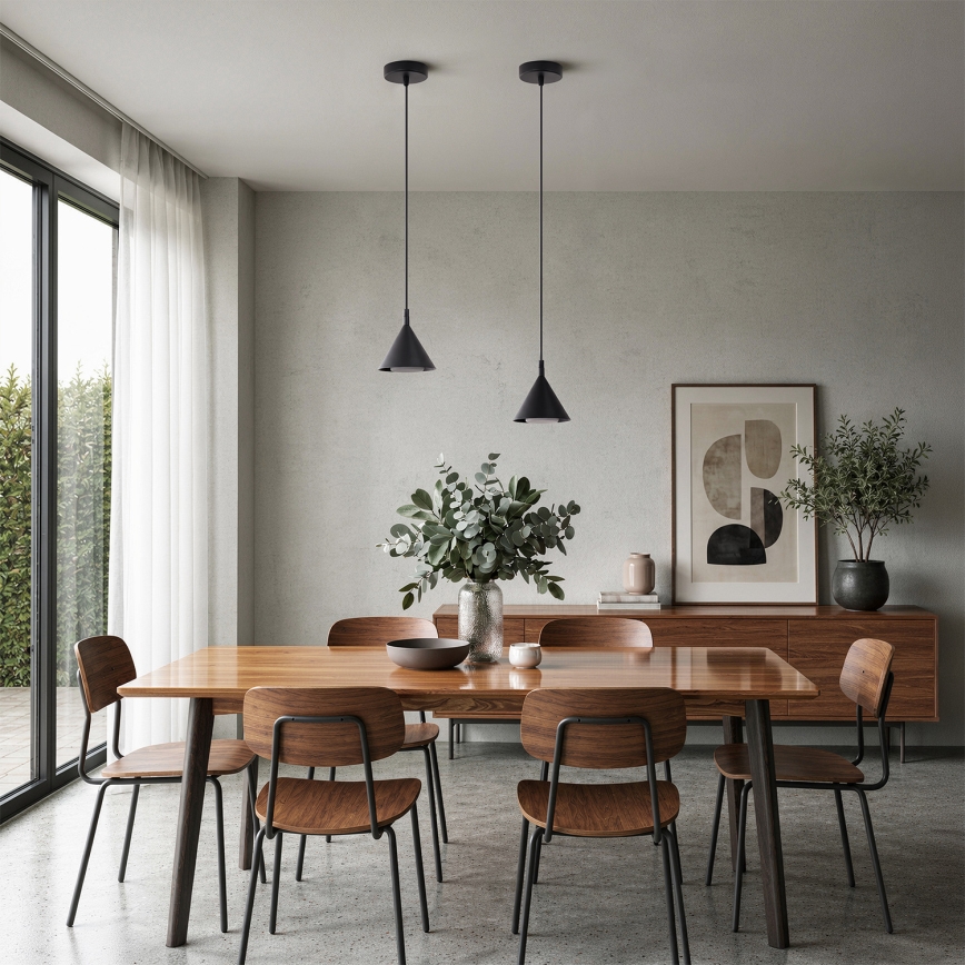 BRILAGI - LED Lustr na lanku CONE SINGLE 1xGX53/15W/230V černá