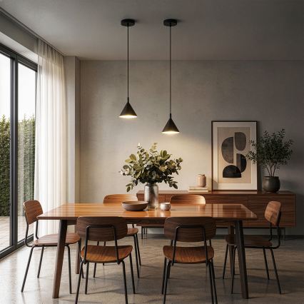 BRILAGI - LED Lustr na lanku CONE SINGLE 1xGX53/15W/230V černá