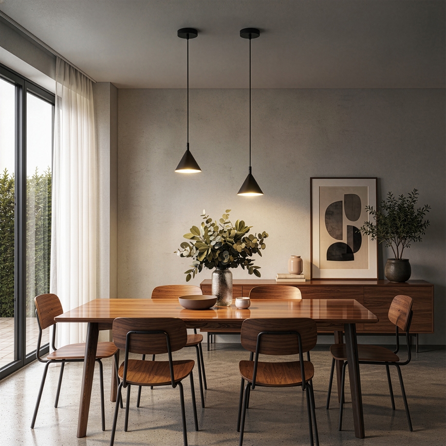 BRILAGI - LED Lustr na lanku CONE SINGLE 1xGX53/15W/230V černá