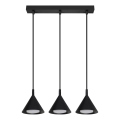BRILAGI - LED Lustr na lanku CONE TRIPLE 3xGX53/15W/230V černá