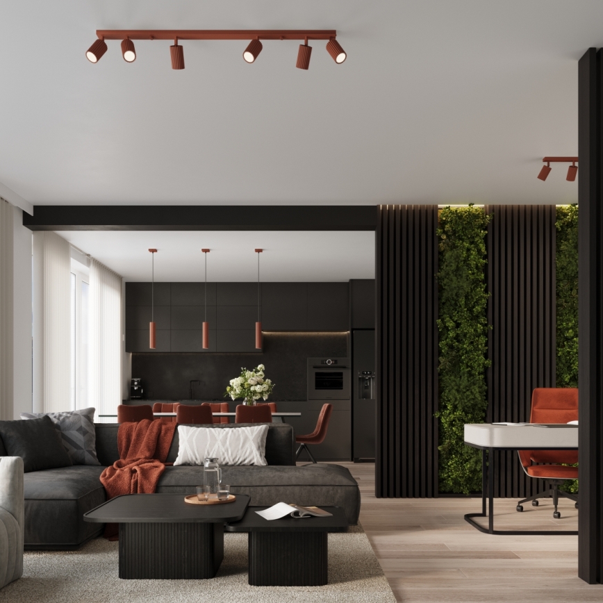 Brilagi - LED Lustr na lanku CRESTO 1xGU10/10W/230V červená