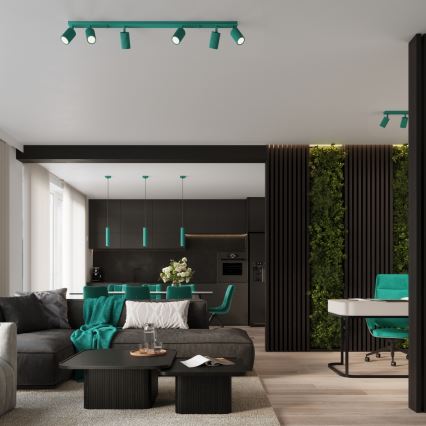 Brilagi - LED Lustr na lanku CRESTO 1xGU10/10W/230V tyrkysová