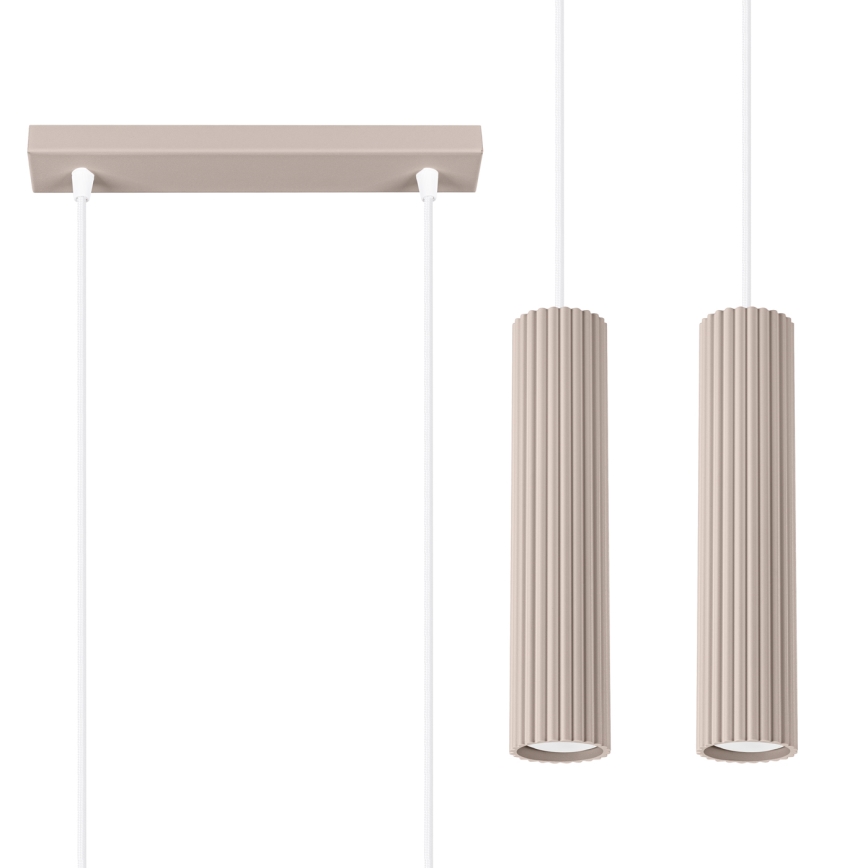 Brilagi - LED Lustr na lanku CRESTO 2xGU10/10W/230V taupe