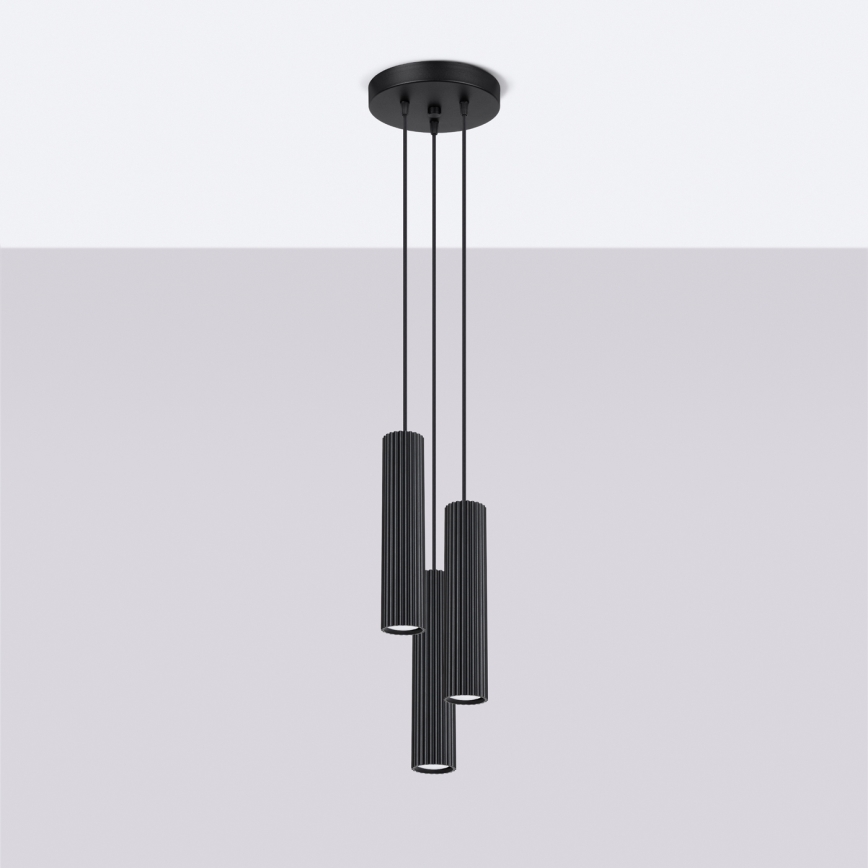 Brilagi - LED Lustr na lanku CRESTO 3xGU10/10W/230V černá