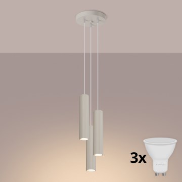 Brilagi - LED Lustr na lanku CRESTO 3xGU10/10W/230V krémová