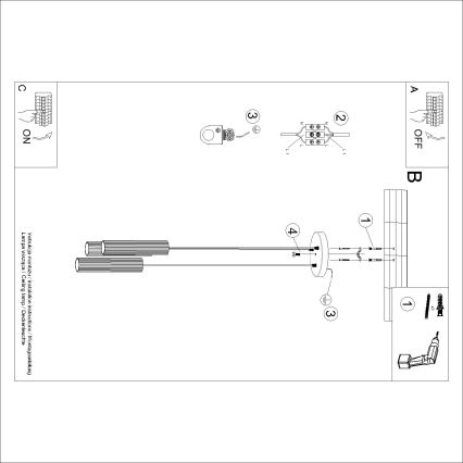 BRILAGI - LED Lustr na lanku CRESTO 3xGU10/10W/230V oranžová