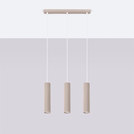 Brilagi - LED Lustr na lanku CRESTO 3xGU10/10W/230V taupe