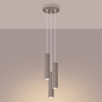 Brilagi - LED Lustr na lanku CRESTO 3xGU10/10W/230V taupe