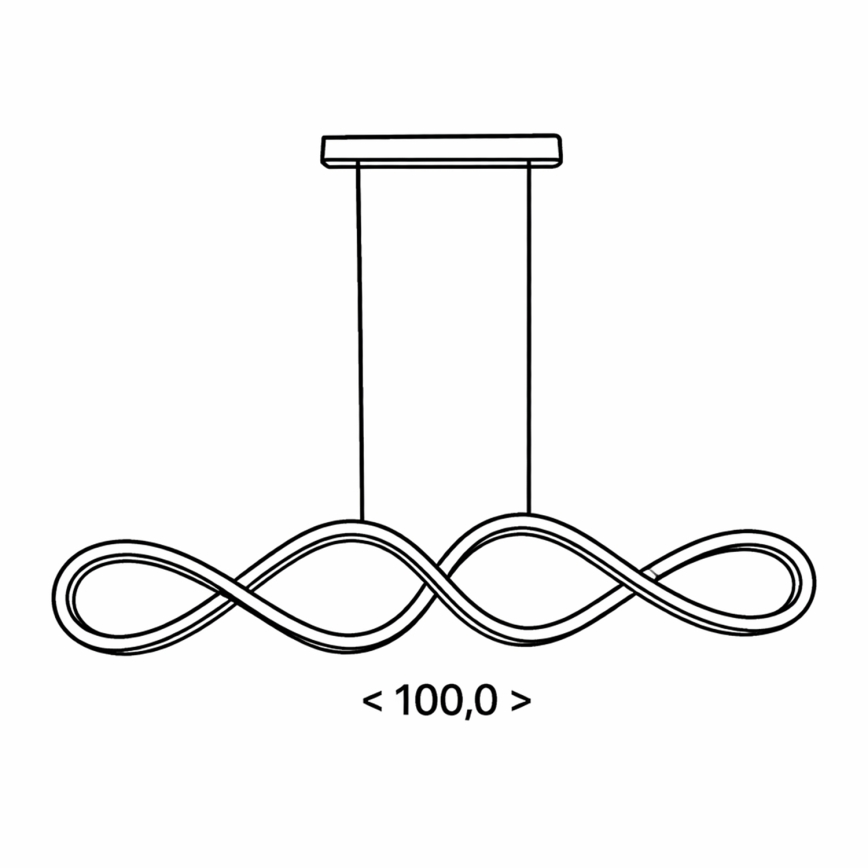 Brilagi - LED Lustr na lanku DNA LED/41W/230V 4100K černá