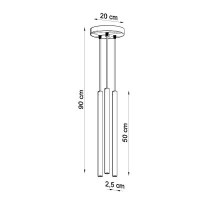 Brilagi -  LED Lustr na lanku DRIFA 3xG9/4W/230V černá