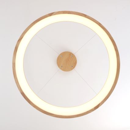 Brilagi - LED Lustr na lanku FALCON WOOD LED/60W/230V 3000/4000/6000K pr. 80 cm dřevo
