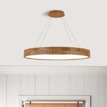Brilagi - LED Lustr na lanku FALCON WOOD MODERN LED/60W/230V 3000/4000/6000K pr. 80 cm dřevo
