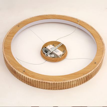 Brilagi - LED Lustr na lanku FALCON WOOD MODERN LED/60W/230V 3000/4000/6000K pr. 80 cm dřevo