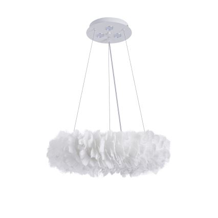 Brilagi - LED Lustr na lanku FEATHER 3xE27/40W/230V + 3xLED/3W pr. 40 cm bílá