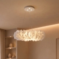 Brilagi - LED Lustr na lanku FEATHER 3xE27/40W/230V + 3xLED/3W pr. 50 cm bílá