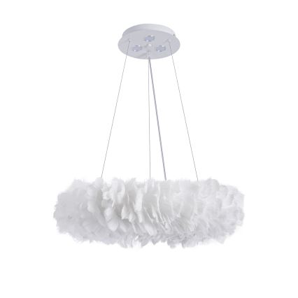 Brilagi - LED Lustr na lanku FEATHER 3xE27/40W/230V + 3xLED/3W pr. 50 cm bílá