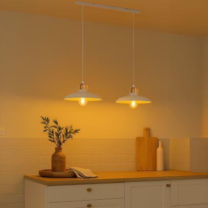 Brilagi - LED Lustr na lanku FLAMENGO 2xE27/60W/230V bílá