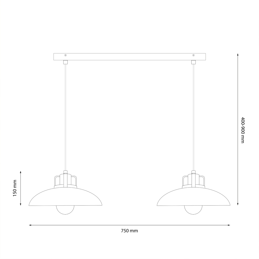 Brilagi - LED Lustr na lanku FLAMENGO 2xE27/60W/230V zelená