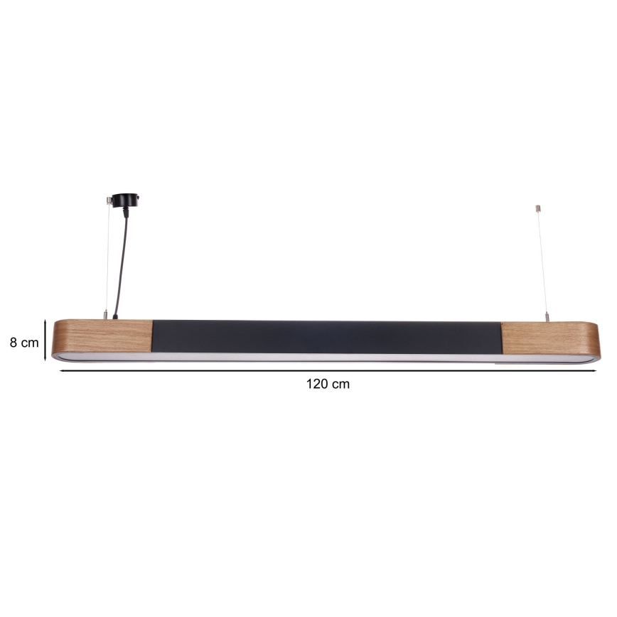BRILAGI - LED Lustr na lanku GARDALINE LED/100W/230V dub/černá