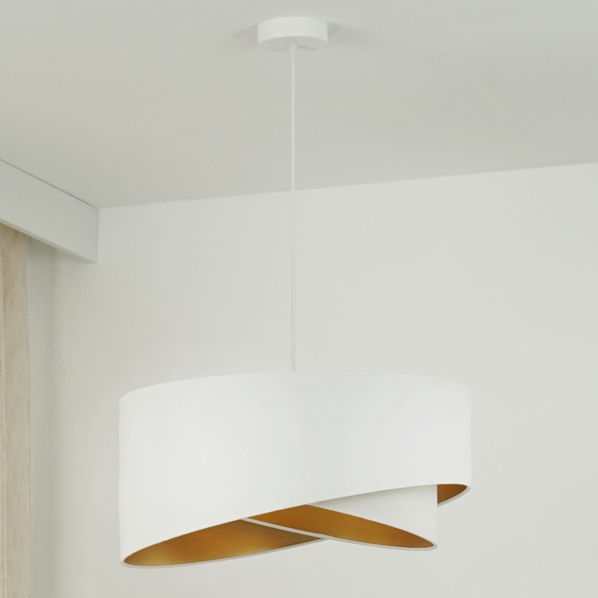 Brilagi - LED Lustr na lanku LYRA 1xE27/15W/230V bílá/zlatá