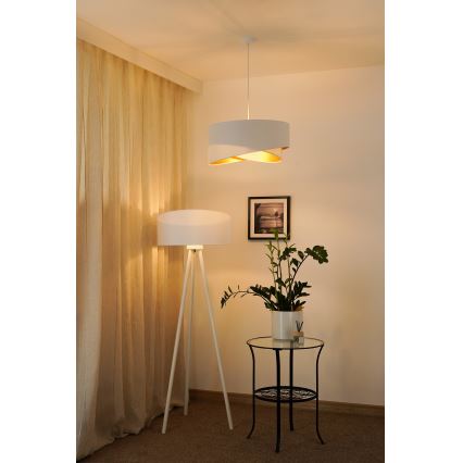 Brilagi - LED Lustr na lanku LYRA 1xE27/15W/230V bílá/zlatá
