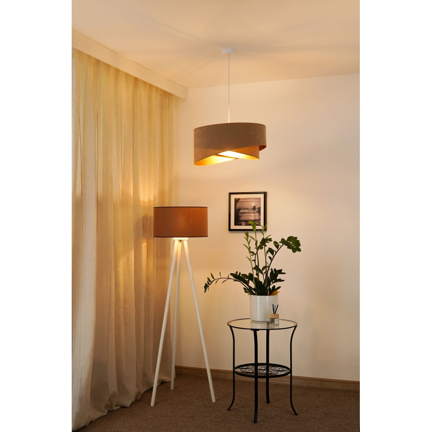 Brilagi - LED Lustr na lanku LYRA 1xE27/15W/230V hnědá/zlatá