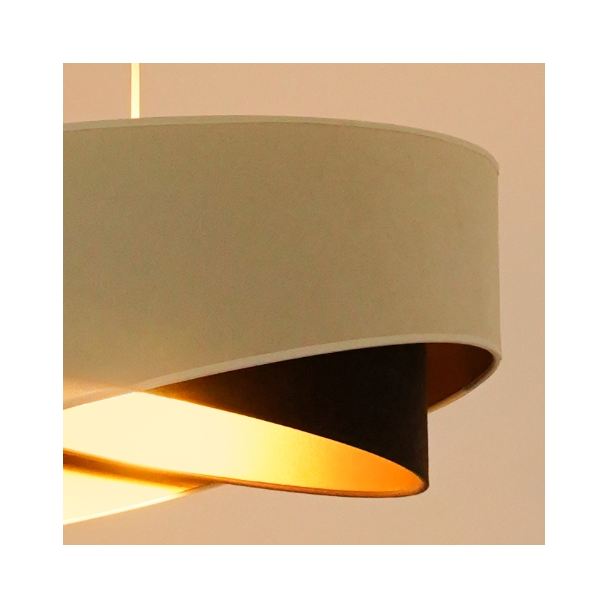 Brilagi - LED Lustr na lanku LYRA 1xE27/15W/230V krémová/černá/zlatá