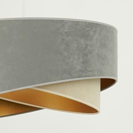 Brilagi - LED Lustr na lanku LYRA 1xE27/15W/230V šedá/béžová/zlatá
