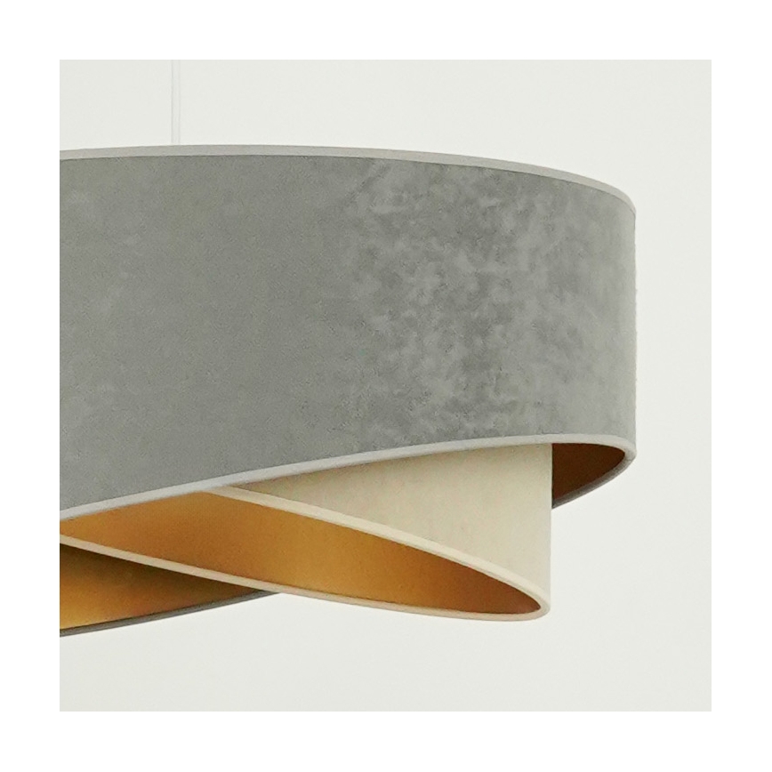 Brilagi - LED Lustr na lanku LYRA 1xE27/15W/230V šedá/béžová/zlatá