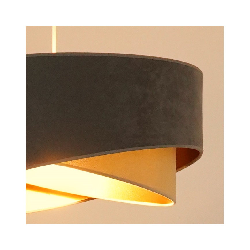 Brilagi - LED Lustr na lanku LYRA 1xE27/15W/230V šedá/béžová/zlatá