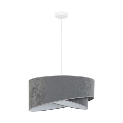 Brilagi - LED Lustr na lanku LYRA 1xE27/15W/230V šedá/bílá