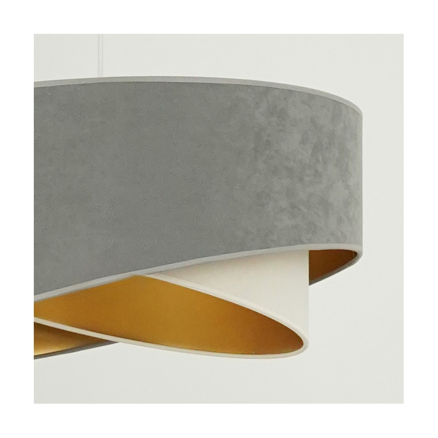 Brilagi - LED Lustr na lanku LYRA 1xE27/15W/230V šedá/krémová/zlatá