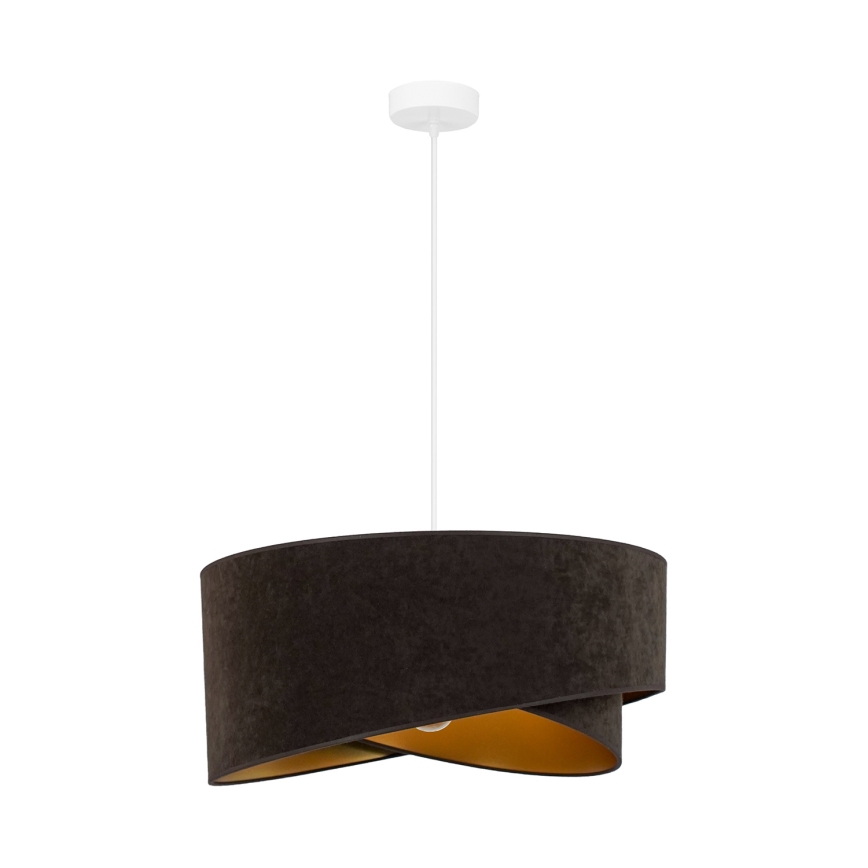 Brilagi - LED Lustr na lanku LYRA 1xE27/15W/230V tmavě hnědá/zlatá